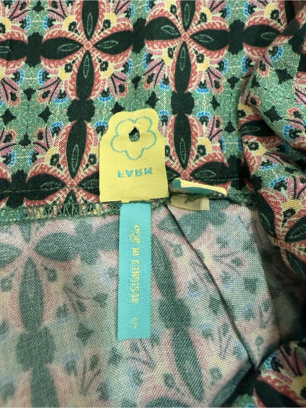 FARM Rio x Anthropologie "Honolulu" Geo Floral Wide Leg Jumpsuit Size Small - Picture 11 of 12